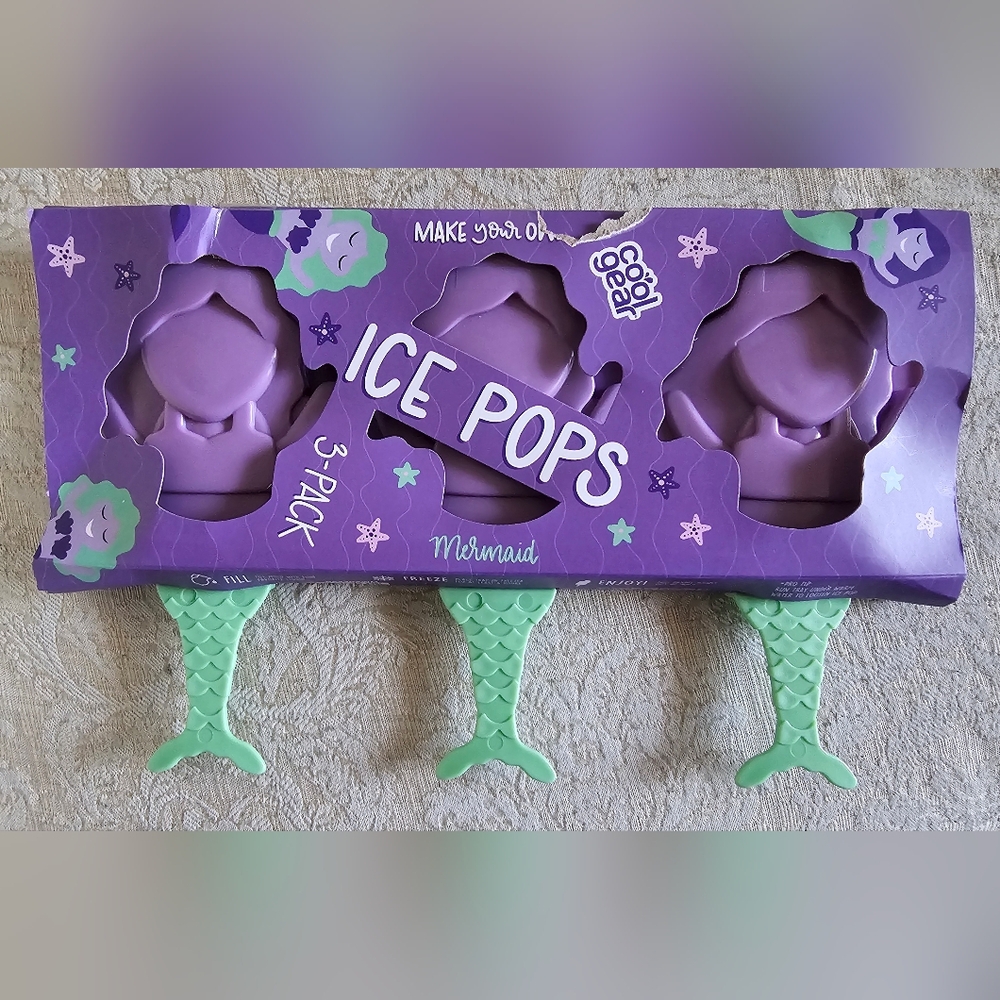 COOL GEAR Mermaid Ice Pop Molds - Make Your Own Popsicle